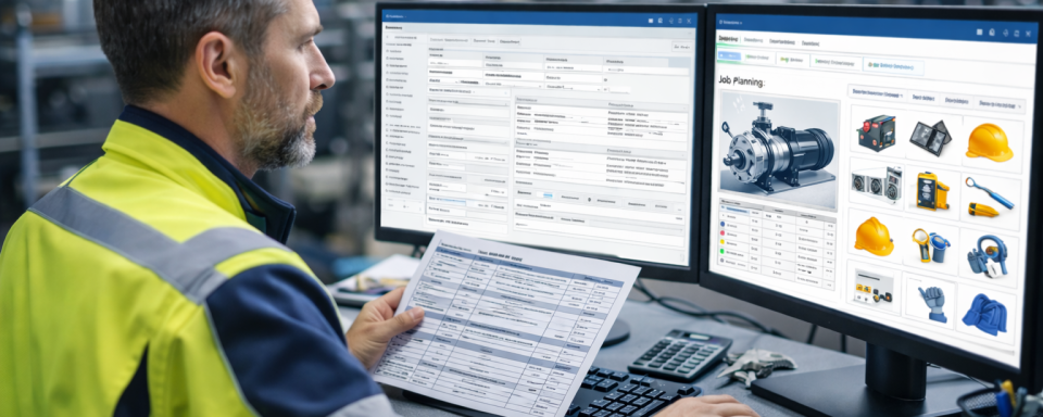 maintenance job plan prepared by a maintenance planner using CMMS