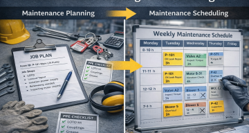comparison between maintenance planning and maintenance scheduling