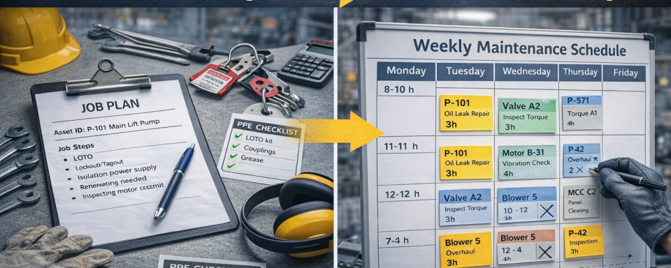 comparison between maintenance planning and maintenance scheduling