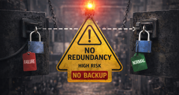 Drain station pump failure showing lack of redundancy and high reliability risk